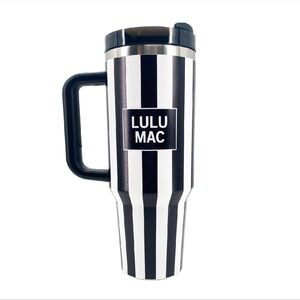 Lulu Mac Black Stripe Tumbler